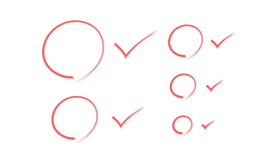 手書き風赤丸と赤バツ