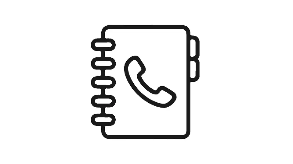 シンプルな電話帳のアイコン