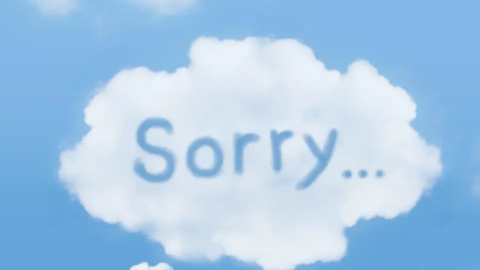 雲の吹き出し(謝罪)